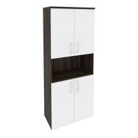 Onix O.ST-1.5 (Дуб Мали/Белый Бриллиант) Шкаф высокий широкий (4 низких фасада ЛДСП)