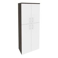 Onix O.ST-1.8 (Дуб Мали/Белый Бриллиант) Шкаф высокий широкий (2 средних фасада ЛДСП + 2 низких фасада ЛДСП)