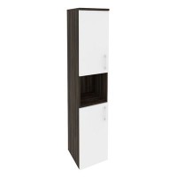 Onix O.SU-1.5(L) (Дуб Мали/Белый Бриллиант) Шкаф высокий узкий левый (2 низких фасада ЛДСП)