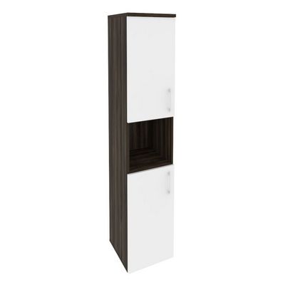 Onix O.SU-1.5(L) (Дуб Мали/Белый Бриллиант) Шкаф высокий узкий левый (2 низких фасада ЛДСП)