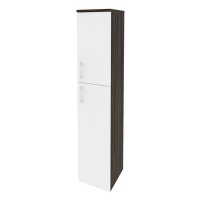 Onix O.SU-1.8(R) (Дуб Мали/Белый Бриллиант) Шкаф высокий узкий правый (1 средний фасад ЛДСП + 1 низкий фасад ЛДСП)