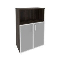 Onix O.ST-2.2R (Дуб Мали) Шкаф средний широкий (2 низких фасада стекло в раме)