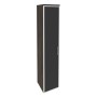 Onix O.SU-1.10R(L) black (Дуб Мали) Шкаф высокий узкий левый (1 высокий фасад стекло лакобель в раме)