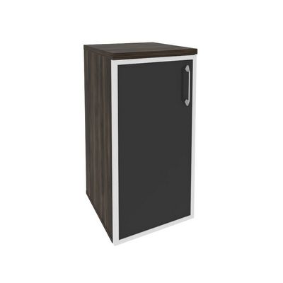 Onix O.SU-3.2R(L) black (Дуб Мали) Шкаф низкий узкий левый (1 низкий фасад стекло лакобель в раме)