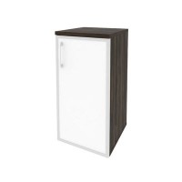 Onix O.SU-3.2R(R) white (Дуб Мали) Шкаф низкий узкий правый (1 низкий фасад стекло лакобель в раме)