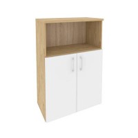 Onix O.ST-2.1 (Тиквуд Светлый/Белый Бриллиант) Шкаф средний широкий (2 низких фасада ЛДСП)