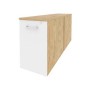 Onix O.VTPO-2.8 (Тиквуд Светлый/Белый Бриллиант) Тумба двойная низкая выдвижная приставная / опорная