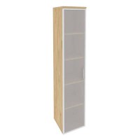 Onix O.SU-1.10R(L) (Тиквуд Светлый) Шкаф высокий узкий левый (1 высокий фасад стекло в раме)