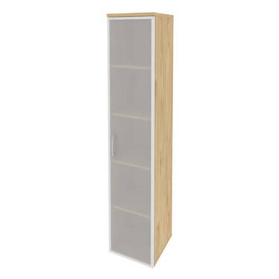 Onix O.SU-1.10R(R) (Тиквуд Светлый) Шкаф высокий узкий правый (1 высокий фасад стекло в раме)