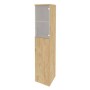 Onix O.SU-1.7(R) (Тиквуд Светлый) Шкаф высокий узкий правый (1 средний фасад ЛДСП + 1 низкий фасад стекло)