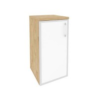 Onix O.SU-3.2R(L) white (Тиквуд Светлый) Шкаф низкий узкий левый (1 низкий фасад стекло лакобель в раме)