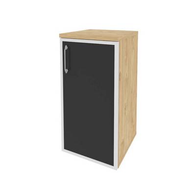 Onix O.SU-3.2R(R) black (Тиквуд Светлый) Шкаф низкий узкий правый (1 низкий фасад стекло лакобель в раме)