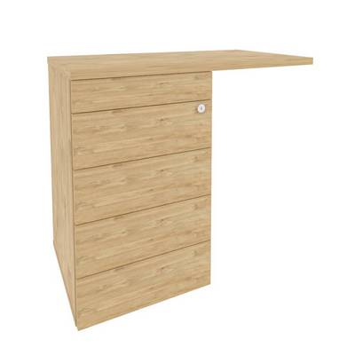 Onix O.TPU-4 TIP (Тиквуд Светлый) Тумба приставная (TIP-ON) (универсальная л/пр)