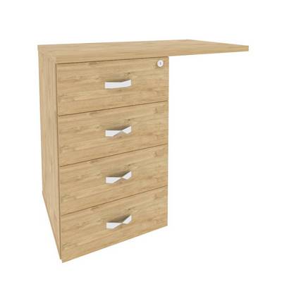 Onix O.TPU-4 (Тиквуд Светлый) Тумба приставная (универсальная л/пр)