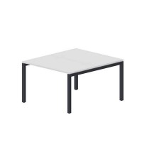 Polo PEN2TG127 BLAN (Белый/Антрацит) Составной стол на 2 рабочих места, 4 громмета