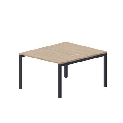 Polo PEN2TG127 OWAN (Светлый дуб/Антрацит) Составной стол на 2 рабочих места, 4 громмета