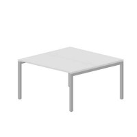 Polo PEN2TG147 BLAL (Белый/Алюминий) Составной стол на 2 рабочих места, 4 громмета