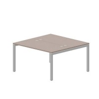 Polo PEN2TG147 TRAL (Тортора/Алюминий) Составной стол на 2 рабочих места, 4 громмета