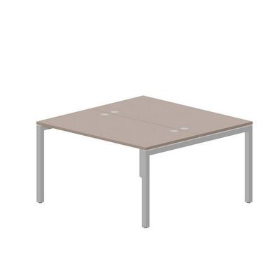 Polo PEN2TG147 TRAL (Тортора/Алюминий) Составной стол на 2 рабочих места, 4 громмета
