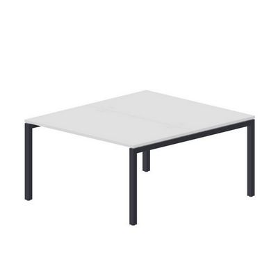 Polo PEN2TG148 BLAN (Белый/Антрацит) Составной стол на 2 рабочих места, 4 громмета