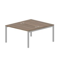 Polo PEN2TG148 WNAL (Орех/Алюминий) Составной стол на 2 рабочих места, 4 громмета
