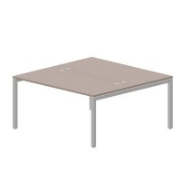 Polo PEN2TG168 TRAL (Тортора/Алюминий) Составной стол на 2 рабочих места, 4 громмета