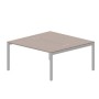 Polo PEN2TG168 TRAL (Тортора/Алюминий) Составной стол на 2 рабочих места, 4 громмета
