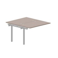 Polo PEN2TPG127 TRAL (Тортора/Алюминий) Приставной стол на 2 рабочих места, 4 громмета