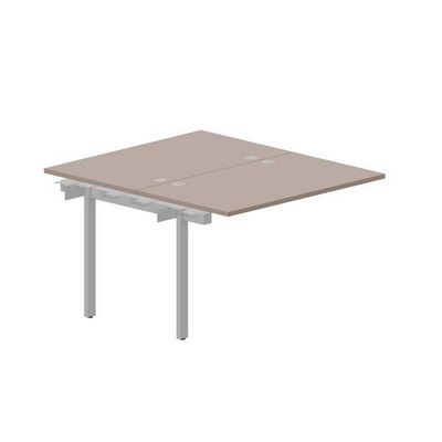 Polo PEN2TPG127 TRAL (Тортора/Алюминий) Приставной стол на 2 рабочих места, 4 громмета