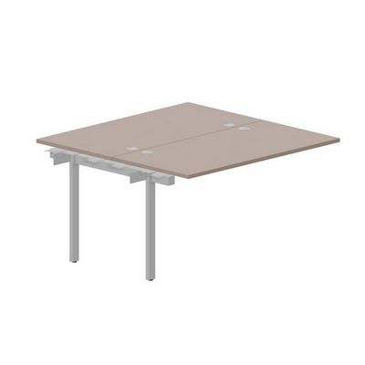 Polo PEN2TPG147 TRAL (Тортора/Алюминий) Приставной стол на 2 рабочих места, 4 громмета