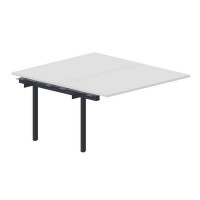 Polo PEN2TPG148 BLAN (Белый/Антрацит) Приставной стол на 2 рабочих места, 4 громмета