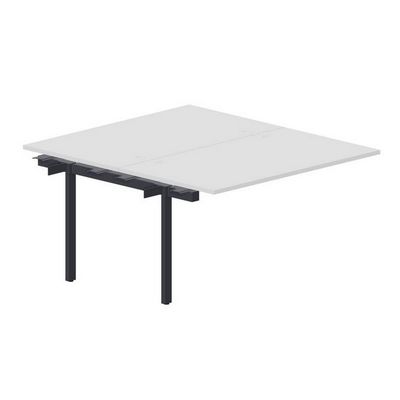 Polo PEN2TPG148 BLAN (Белый/Антрацит) Приставной стол на 2 рабочих места, 4 громмета