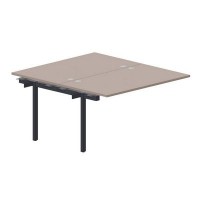 Polo PEN2TPG148 TRAN (Тортора/Антрацит) Приставной стол на 2 рабочих места, 4 громмета