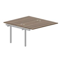 Polo PEN2TPG148 WNAL (Орех/Алюминий) Приставной стол на 2 рабочих места, 4 громмета