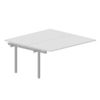 Polo PEN2TPG168 BLAL (Белый/Алюминий) Приставной стол на 2 рабочих места, 4 громмета