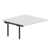 Polo PEN2TPG168 BLAN (Белый/Антрацит) Приставной стол на 2 рабочих места, 4 громмета