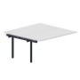 Polo PEN2TPG168 BLAN (Белый/Антрацит) Приставной стол на 2 рабочих места, 4 громмета