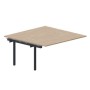 Polo PEN2TPG168 OWAN (Светлый дуб/Антрацит) Приставной стол на 2 рабочих места, 4 громмета