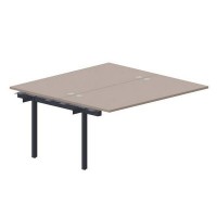 Polo PEN2TPG168 TRAN (Тортора/Антрацит) Приставной стол на 2 рабочих места, 4 громмета