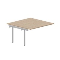 Polo PEN2TPS147 OWAL (Светлый дуб/Алюминий) Приставной стол на 2 рабочих места
