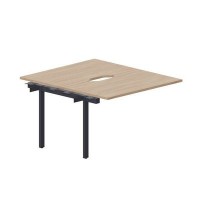 Polo PEN2TPV127 OWAN (Светлый дуб/Антрацит) Приставной стол на 2 рабочих места, 2 эргономичных выреза