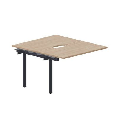 Polo PEN2TPV127 OWAN (Светлый дуб/Антрацит) Приставной стол на 2 рабочих места, 2 эргономичных выреза