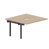 Polo PEN2TPV147 OWAN (Светлый дуб/Антрацит) Приставной стол на 2 рабочих места, 2 эргономичных выреза