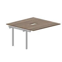 Polo PEN2TPV147 WNAL (Орех/Алюминий) Приставной стол на 2 рабочих места, 2 эргономичных выреза