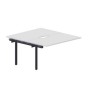 Polo PEN2TPV148 BLAN (Белый/Антрацит) Приставной стол на 2 рабочих места, 2 эргономичных выреза
