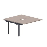 Polo PEN2TPV148 TRAN (Тортора/Антрацит) Приставной стол на 2 рабочих места, 2 эргономичных выреза