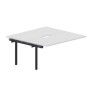 Polo PEN2TPV168 BLAN (Белый/Антрацит) Приставной стол на 2 рабочих места, 2 эргономичных выреза