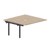 Polo PEN2TPV168 OWAN (Светлый дуб/Антрацит) Приставной стол на 2 рабочих места, 2 эргономичных выреза