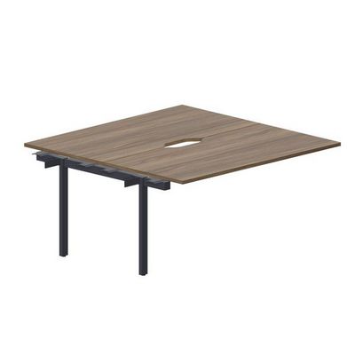 Polo PEN2TPV168 WNAN (Орех/Антрацит) Приставной стол на 2 рабочих места, 2 эргономичных выреза