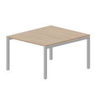 Polo PEN2TS127 OWAL (Светлый дуб/Алюминий) Составной стол на 2 рабочих места
